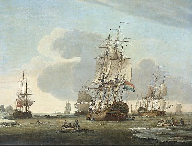 Jochem de Vries The Zaandam shipping company Claes Tan en Zns Greenland farer  Zaandam whaling Sweden oil painting art